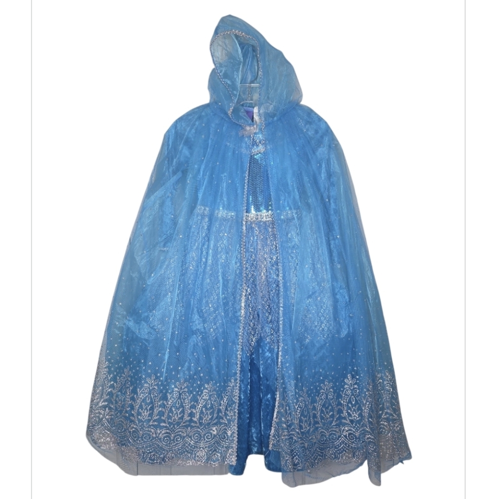 Dream Play Imagine Princess Hoop Skirt Dress Tulle Hooded Cape Size 5/6